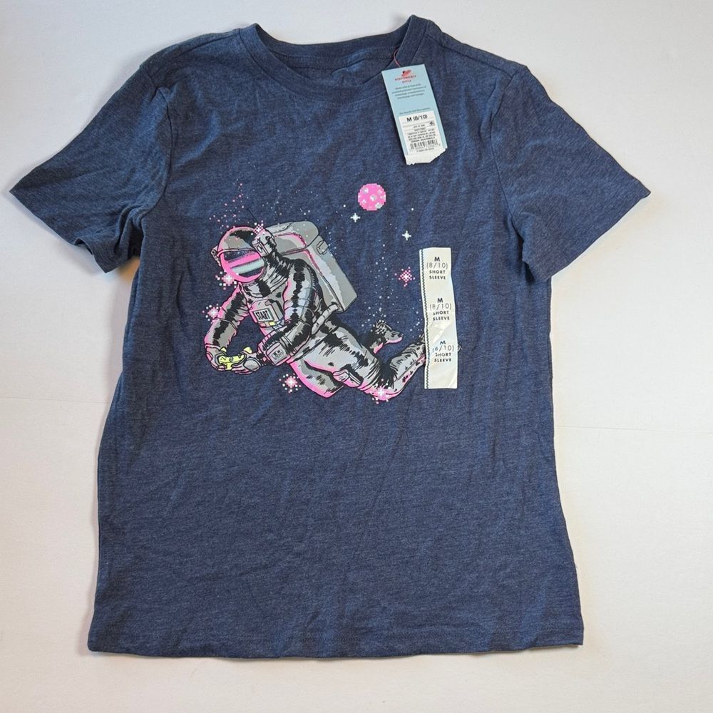 Cat & Jack Kids Navy Blue Astronaut Graphic Tee Size M (8/10)